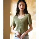 リブ切り替えショート丈半袖ニット | SAISON DE PAPILLON  | 詳細画像8 