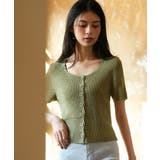 リブ切り替えショート丈半袖ニット | SAISON DE PAPILLON  | 詳細画像14 