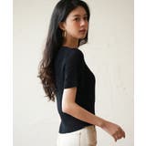 リブ切り替えショート丈半袖ニット | SAISON DE PAPILLON  | 詳細画像22 