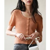 リブ切り替えショート丈半袖ニット | SAISON DE PAPILLON  | 詳細画像26 