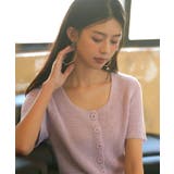 リブ切り替えショート丈半袖ニット | SAISON DE PAPILLON  | 詳細画像35 