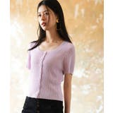 リブ切り替えショート丈半袖ニット | SAISON DE PAPILLON  | 詳細画像37 