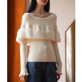 ファー付きケープライクニットプルオーバー | SAISON DE PAPILLON  | 詳細画像19 