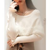 ファー付きケープライクニットプルオーバー | SAISON DE PAPILLON  | 詳細画像21 