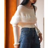 ファー付きケープライクニットプルオーバー | SAISON DE PAPILLON  | 詳細画像3 