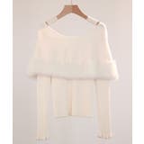 ファー付きケープライクニットプルオーバー | SAISON DE PAPILLON  | 詳細画像36 