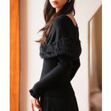 ファー付きケープライクニットプルオーバー | SAISON DE PAPILLON  | 詳細画像7 