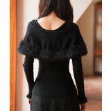 ファー付きケープライクニットプルオーバー | SAISON DE PAPILLON  | 詳細画像8 