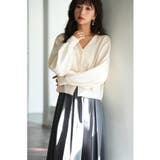 アイボリー | パールビジュー付きボリュームスリーブニットカーディガン | SAISON DE PAPILLON 