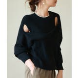 ショルダースリットニットプルオーバー | SAISON DE PAPILLON  | 詳細画像4 