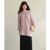 2wayチュニック丈ニットプルオーバー | SAISON DE PAPILLON  | 詳細画像10 