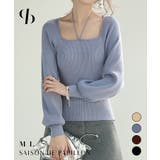 フロントリボンボリュームスリーブニットプルオーバー | SAISON DE PAPILLON | 詳細画像1