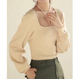 フロントリボンボリュームスリーブニットプルオーバー | SAISON DE PAPILLON | 詳細画像10