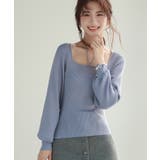 フロントリボンボリュームスリーブニットプルオーバー | SAISON DE PAPILLON | 詳細画像11