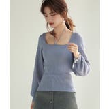 フロントリボンボリュームスリーブニットプルオーバー | SAISON DE PAPILLON | 詳細画像12