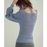 フロントリボンボリュームスリーブニットプルオーバー | SAISON DE PAPILLON | 詳細画像13