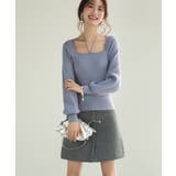 フロントリボンボリュームスリーブニットプルオーバー | SAISON DE PAPILLON | 詳細画像15