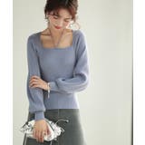 フロントリボンボリュームスリーブニットプルオーバー | SAISON DE PAPILLON | 詳細画像16