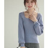 フロントリボンボリュームスリーブニットプルオーバー | SAISON DE PAPILLON | 詳細画像17