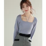 フロントリボンボリュームスリーブニットプルオーバー | SAISON DE PAPILLON | 詳細画像18