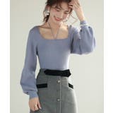 フロントリボンボリュームスリーブニットプルオーバー | SAISON DE PAPILLON | 詳細画像19