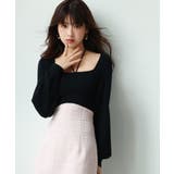 フロントリボンボリュームスリーブニットプルオーバー | SAISON DE PAPILLON | 詳細画像28