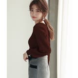 フロントリボンボリュームスリーブニットプルオーバー | SAISON DE PAPILLON | 詳細画像33