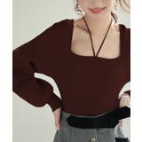 フロントリボンボリュームスリーブニットプルオーバー | SAISON DE PAPILLON | 詳細画像36