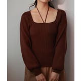 フロントリボンボリュームスリーブニットプルオーバー | SAISON DE PAPILLON | 詳細画像37