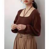 フロントリボンボリュームスリーブニットプルオーバー | SAISON DE PAPILLON | 詳細画像38