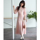 ピンク | Aラインドッキングニットワンピース | SAISON DE PAPILLON 