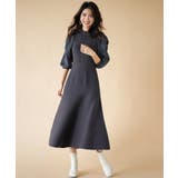 チャコール | Aラインドッキングニットワンピース | SAISON DE PAPILLON 