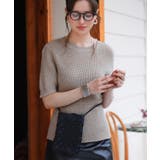 天竺編みサマーニットプルオーバー | SAISON DE PAPILLON  | 詳細画像24 