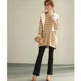 ボーダー柄オーバーサイズチュニックニット | SAISON DE PAPILLON  | 詳細画像21 