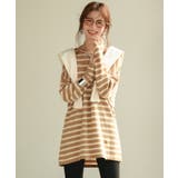 ボーダー柄オーバーサイズチュニックニット | SAISON DE PAPILLON  | 詳細画像22 