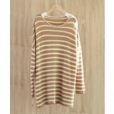 ボーダー柄オーバーサイズチュニックニット | SAISON DE PAPILLON  | 詳細画像29 