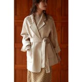 ウール混ダブルフェイスガウンコート | SAISON DE PAPILLON | 詳細画像9