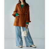 ウール混ダブルフェイスガウンコート | SAISON DE PAPILLON | 詳細画像16