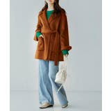 ウール混ダブルフェイスガウンコート | SAISON DE PAPILLON | 詳細画像20