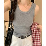 ブラ隠しタンクトップ リブニット キャミソール | SEU | 詳細画像25 