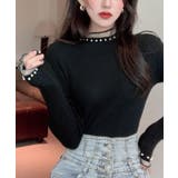 春まで着れる リブニットトップス フリルとパールがアクセント | SEU | 詳細画像20 