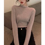 春まで着れる リブニットトップス フリルとパールがアクセント | SEU | 詳細画像23 