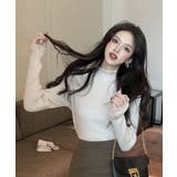 春まで着れる リブニットトップス フリルとパールがアクセント | SEU | 詳細画像38 