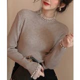 春まで着れる リブニットトップス フリルとパールがアクセント | SEU | 詳細画像5 