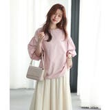 ピンク | 【SNSで大人気】ネック2タイプ選べる！袖コンブラウス トップス パフスリーブ | SEU