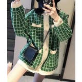 オーバーサイズツイードニットカーディガン 体型カバー きれいめカジュアル | SEU | 詳細画像49 