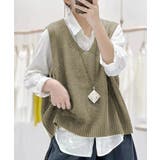 メッシュ透かし編みサマーニットベスト | SEU | 詳細画像10 