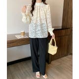 ジャガードフラワーバルーンスリーブブラウス【SHOPLIST限定 新作 春 | SEU | 詳細画像16 