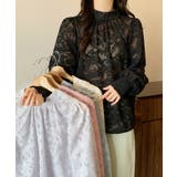 ジャガードフラワーバルーンスリーブブラウス【SHOPLIST限定 新作 春 | SEU | 詳細画像4 