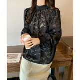 ジャガードフラワーバルーンスリーブブラウス【SHOPLIST限定 新作 春 | SEU | 詳細画像6 